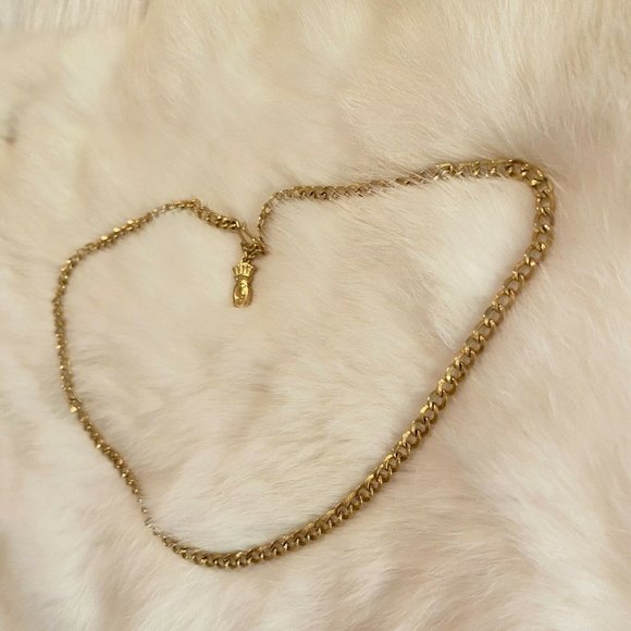 VINtage Emmons Chain Link Necklace Gold Tone Metal Signed Dainty 6079 - Picture 7 of 10